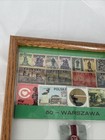 Vintage Polish Medal For Warsaw 1939-1945 Framed Shadowbox Display   Stamp Sheet