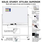 60 x40  Mobile Whiteboard Double-sided Magnetic Large Dry Erase White Board W   