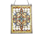 24 6  Antique Style Tiffany Style Stained Glass Window Panel Victorian