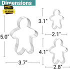 Gingerbread Man Cookie Cutters 3 Pcs  3    4    5                                 
