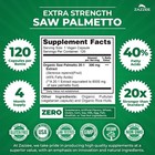 Zazzee Extra Strength Saw Palmetto 20 1 Extract  6000 Mg Strength  120 Capsules
