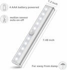 Wireless Under Cabinet Lighting Led Motion Sensor Battery Operated Closet 4pack