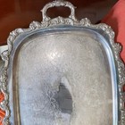 Vintage Epca Old English By Poole 5032 Silver Plated Ornate Serving Platter Tray