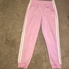 Adidas Girls Pink 2-piece Tracksuit Zip Jacket   Pants Elastic Waist M