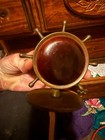 Early Vintage Usa Compensated Ship s Wheel Brass Barometer