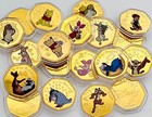 Winnie The Pooh Plated Coin Bundle 50p Shaped And Friends