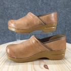 Dansko Shoes Womens 41 Honey Professional Clogs Brown Leather Wedge 306-581464