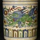 5 4  Chenghua Marked Doucai Porcelain Qilin Beast Pattern Brush Pot Pencil Vase