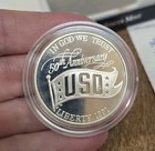1991-s Us 90  Silver Dollar Uso 50th Anniversary Proof Coin Ogp And Coa 