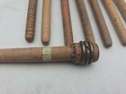 Lot Of 8  Antique Vintage Wooden Industrial Textile Bobbins Spools Quills