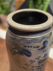 Antique Hamilton   Jones Pa - Rare Stoneware Crock Cobalt  Salt Glazed 12 h