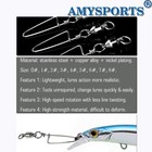 Amysports High Strength Fishing Snap Swivels Size 2 2  48lb  25 Pcs  White 