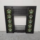 Antique Victorian Cast Iron Tiled Fireplace - Restored - Uk Delivery  f462 