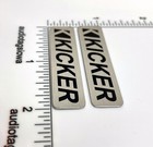 Kicker Speaker Badge 2  Silver Pair Logo Emblem Custom Made Aluminum