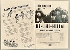 Beatles Help  Original German Movie Program  65 Rare 12 Pages Excellent Shape