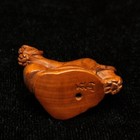 1 3 Inch Hand Carved Boxwood Netsuke Tiger Stand On Stone Figure Old Collectable