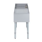 Amgood 18 In  X 22 In  Stainless Steel Underbar Drainboard 18x22 Bar Station