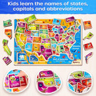 Large Usa World Wooden Puzzles For Kids Ages 4-6  Learning United States World M