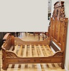 Antique American 19th C Victorian Renaissance Carved Walnut Bed By John Jelliff