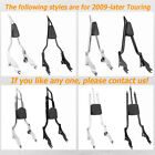 27  Black Backrest Sissy Bar   Stealth Rack For 09-25 Harley Road Street Glide
