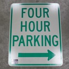 4 Hour Parking Behind Sign Authentic Street Road State Highway Sign 30  X 24 
