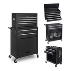 Tool Chest  8-drawer Rolling Tool Storage Cabinet With 2 In 1 Detachable Top