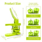 Button Maker Machine Multiple Sizes 2 25in 3in 2 24in Heart-shaped  58 75mm h   