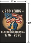 250th Birthday Garden Flag 12x18 1776 2026 America Anniversary Yard Sign Banner