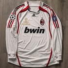 Ac Milan 2006-2007 Kaka  22 White Away Long Sleeve Final Soccer Jersey Size S