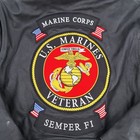 Us Marines Dream Apparel Mens Size 62 Black Leather Motorcycle Jacket Usmc