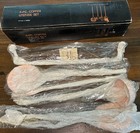 Vintage 5 Piece Hanging Kitchen Copper Twisted Brass Handle Utensil Set Open Box