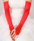 Dreamhigh Satin Lace Fingerless Above Elbow Length Wedding Party Evening Gloves