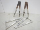 Set Of 4 Vintage Chrome  Metal Table Legs 26  High 2  X 2 