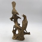 Ancient Old Chinese Dynasty Bronze Bronze Feng Shui Animal Double Bird Statue