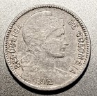 Colombia 5 Pesos Cuni 1912 P m Km-279 Fine Cond  Km-279 S h   69 Usa