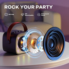 Mini Karaoke Machine With 2 Wireless Microphones For Kids Adults  Portable Bluet