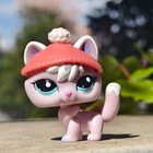 1pcs Mini Pet Shop Lps Figure Toy Purple white Fox 2400  Collect Kid Gift Rare