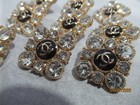 Lot Of Nine  20-24 Mm Designer Cc Button Gold Tone Chanel 9 Buttons