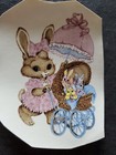 Vintage Bunny Rabbit Spring Easter Decals For Ceramics 4  Set Of 2