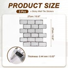 5pcs 10 6 x10 6  Peel And Stick Backsplash Stone Tile Sticker  Retro White