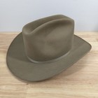 Vintage John B Stetson 3x Beaver Xxx Stetson Cowboy Hat Beige W  Feather Size 7