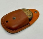 Boy Scout Brass Pocket Compass   With Leather Case Nautical Maritime Survival   