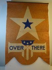 Patriotic Antique Wwi  blue Star Son In Service Window Banner  12 X 17  Nice 1
