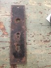 Antique Cast Iron Door Knob Plate Ornate Architectural Salvage