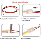 Cob Led Strip Connector Fast Connectors For 2pin 8 10mm 2pin Smd Cob 5050 2835