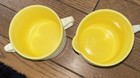 Vintage Cornish Therm-o-ware Cream    n Sugar Servers - Yellow  Exc Cond