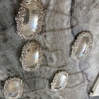 Antique Sterling Silver Decanter Labels Tags- European  Repousse Set Of 5