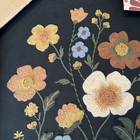 New Bp Home Black Canvas Woven Embroidered Textile Flowers Wall Art  12    X 15    