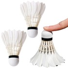 White Training Badminton Shuttlecock 3pcs Professional Duck Feather Badminton