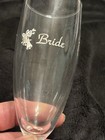 Vtg Hallmark Wedding Toasting Glasses -  champagne Flutes  - Bride   Groom - New